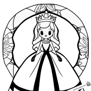 Drawing Princess with crown