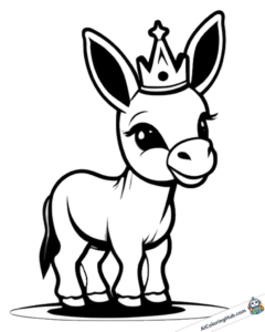 Coloring page Party donkey