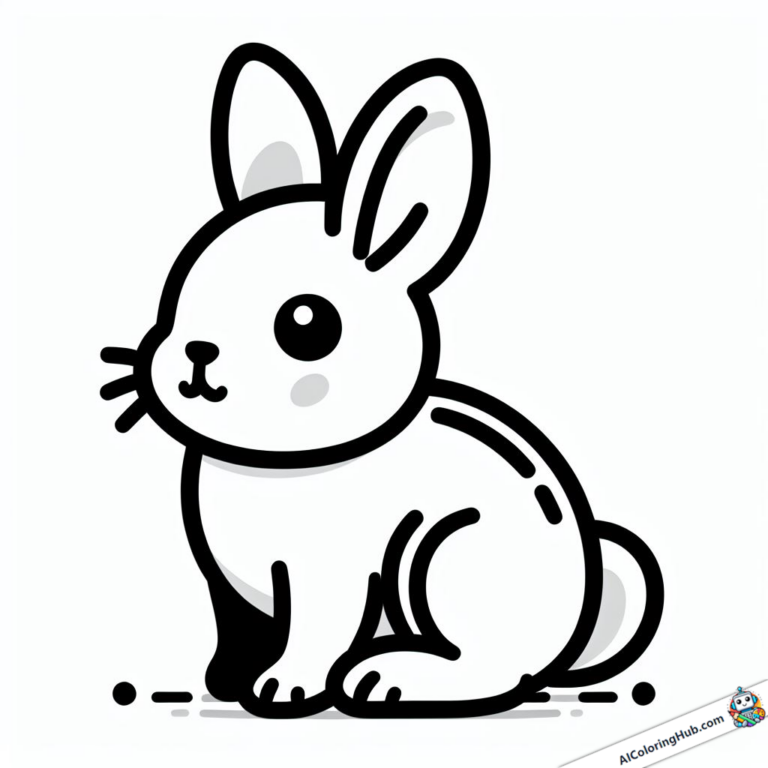 Coloring page small rabbit
