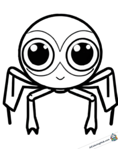 Immagine da colorare Piccolo ragno con grandi occhi