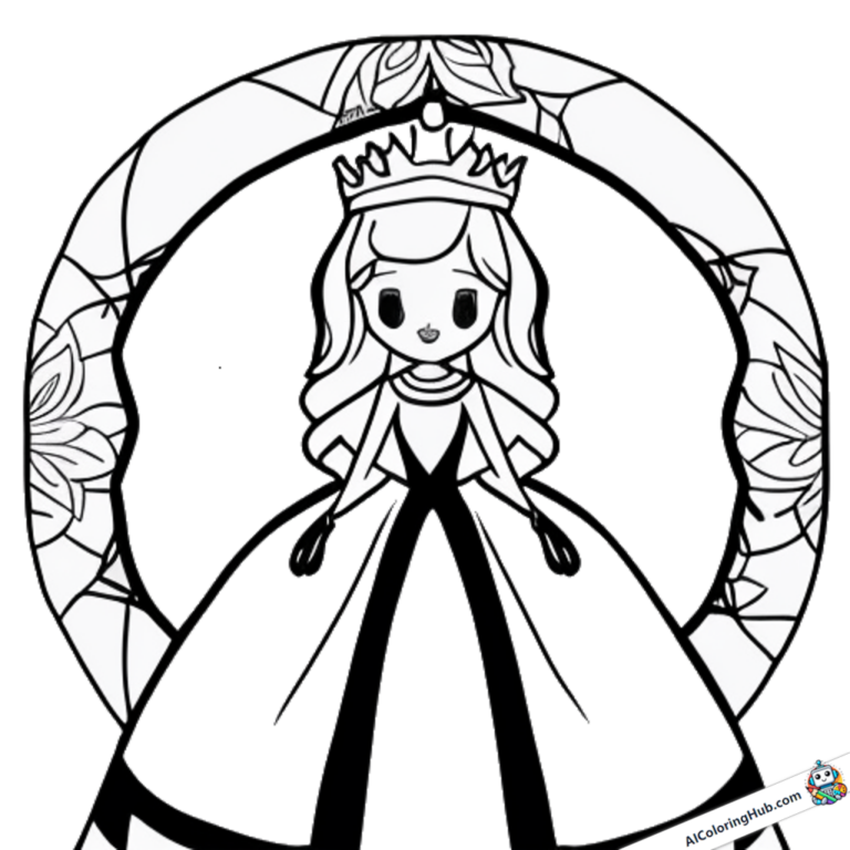 Desenho Princesa com coroa