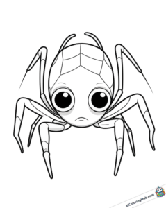 Desenho aranha pequena e fofa