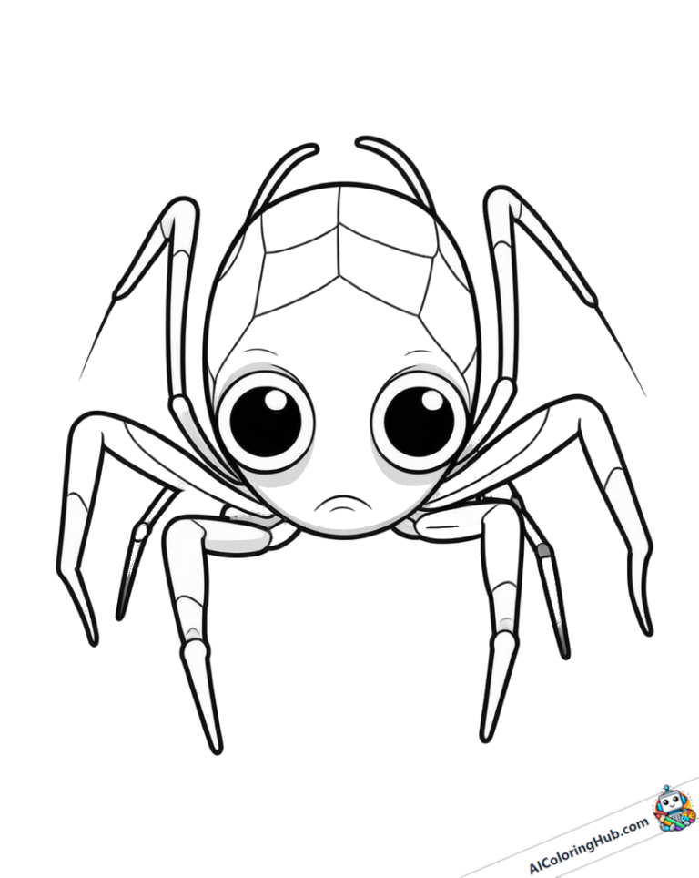 Desenho aranha pequena e fofa