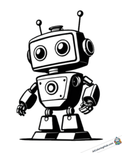 Zeichnung stehender Roboter