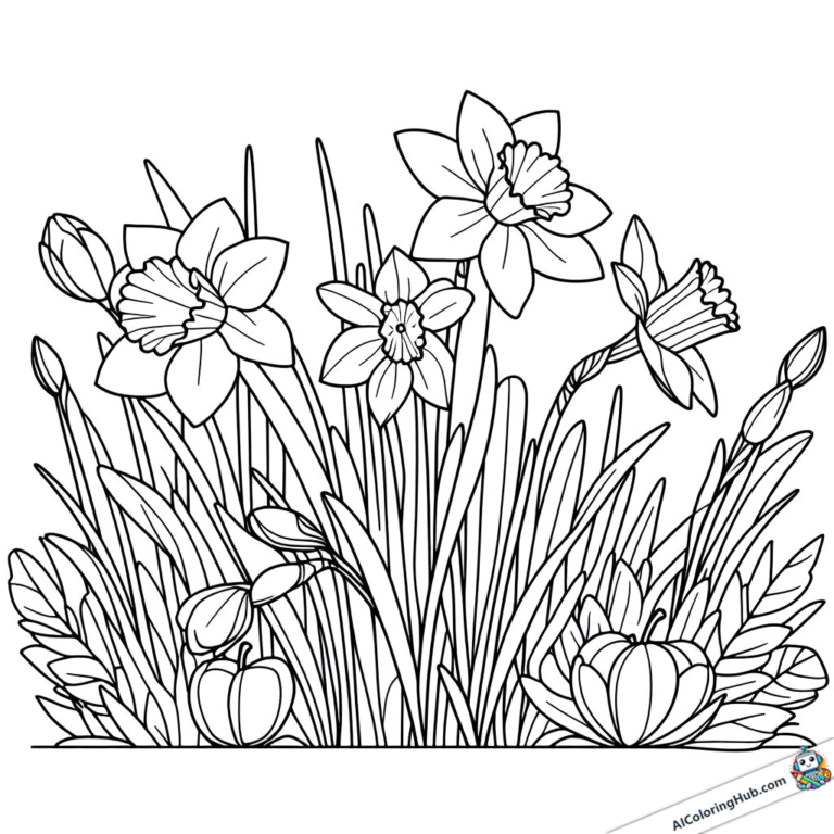 Zeichnung Blumenwiese